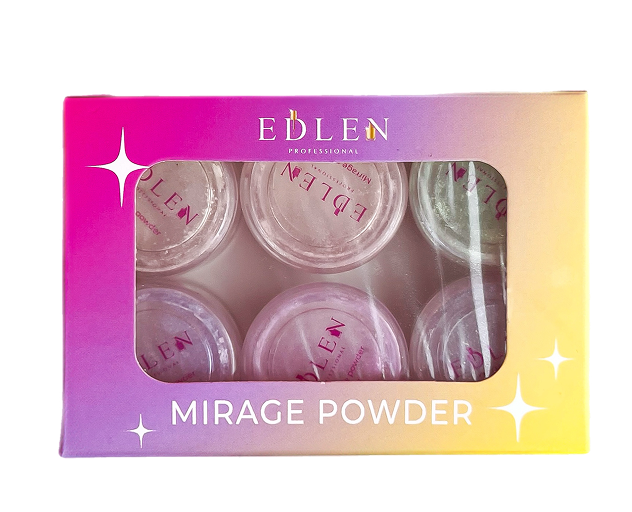 Set de poudres chromes Mirage Edlen – 6 pièces