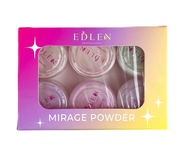 Set de poudres chromes Mirage Edlen – 6 pièces