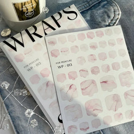 Wrap pédicure WP-013 SLIDIZ effet marbré rose pour pose rapide en institut