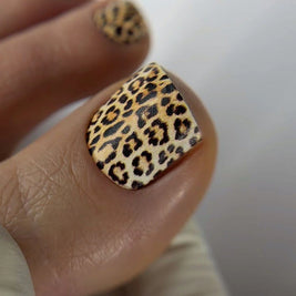 Nail wrap pédicure motif léopard classique WR-419