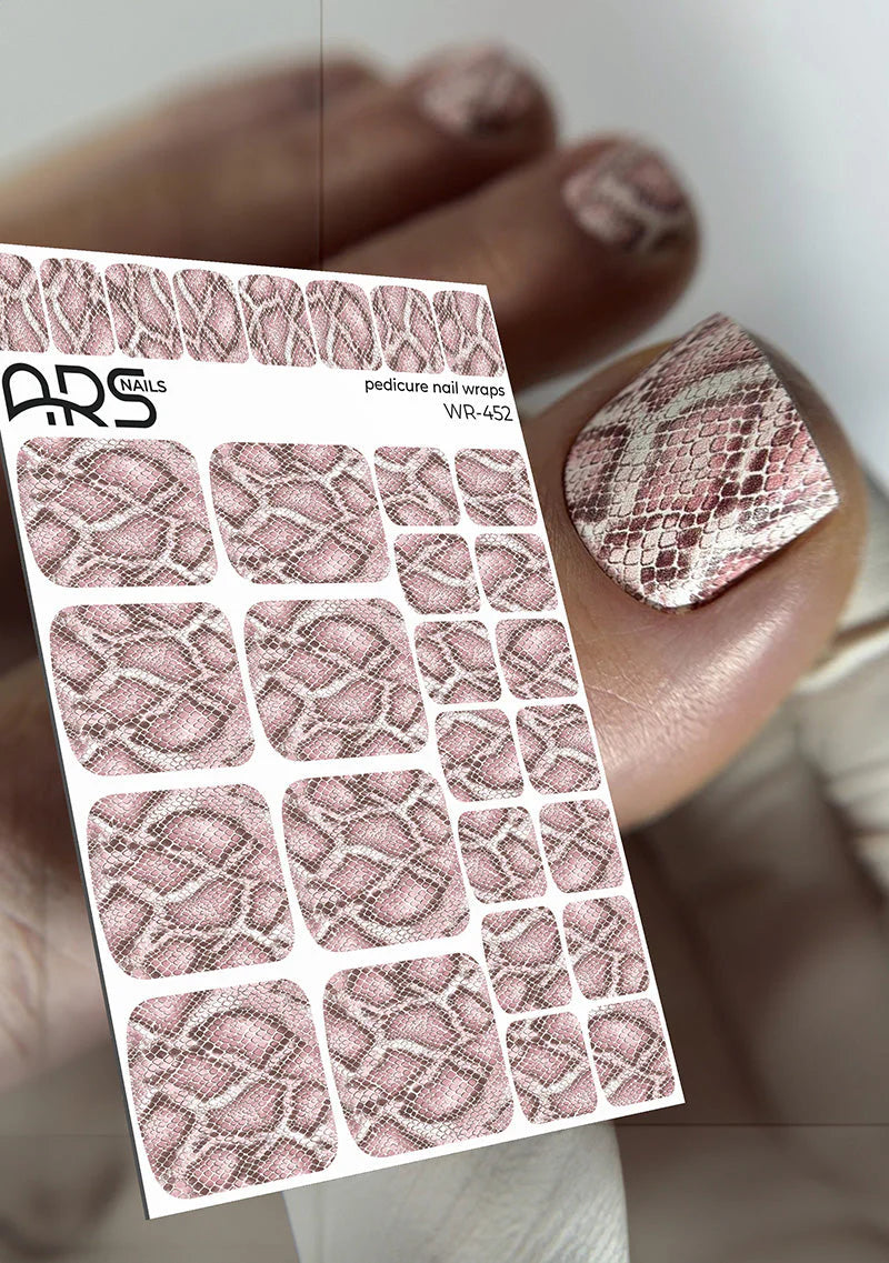 Wrap pédicure python rose WR-452