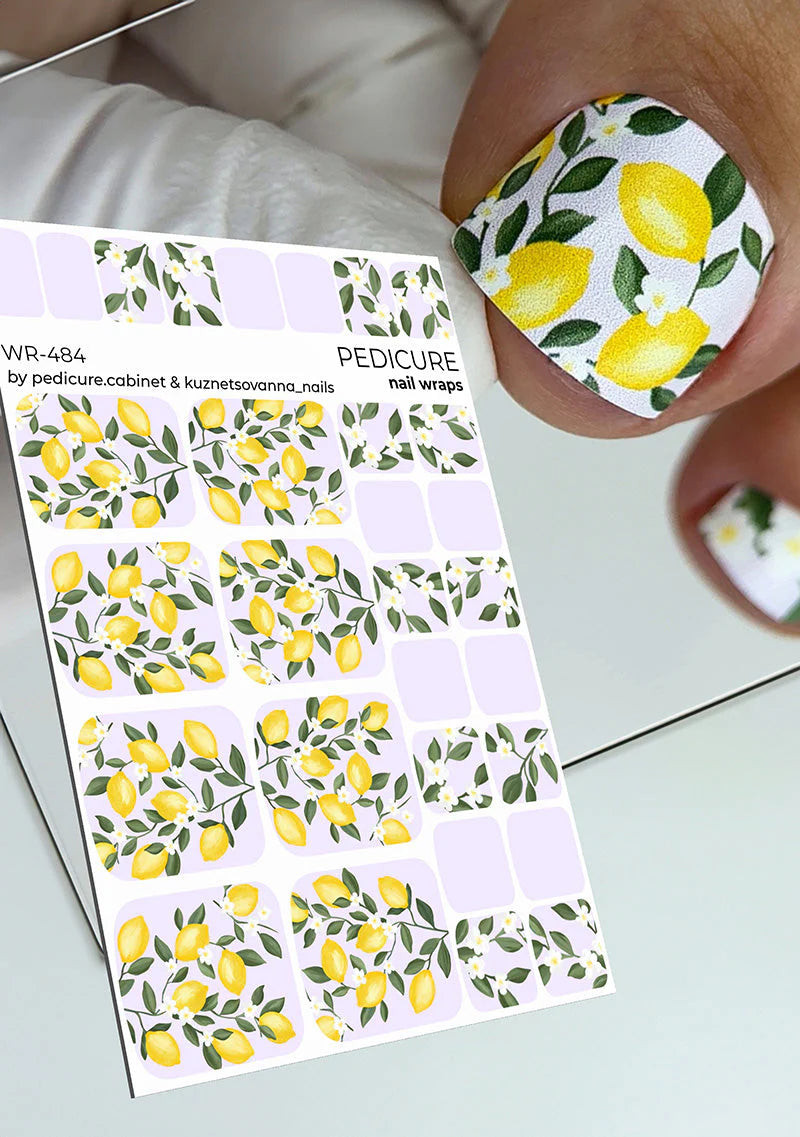 Wrap pédicure motif citrons WR-484