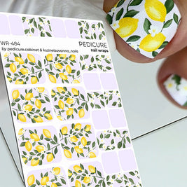 Wrap pédicure motif citrons WR-484