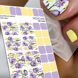 Wrap pédicure motif iris WR-564