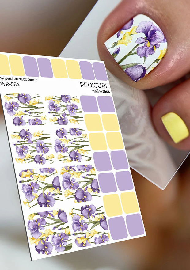 Wrap pédicure motif iris WR-564