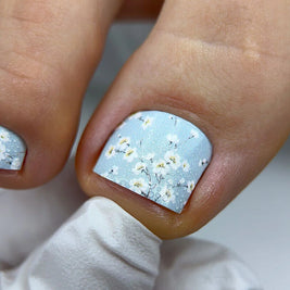 Nail wrap pédicure délicat à petites fleurs WR-569