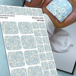 Wrap pédicure avec motif petites fleurs WR-569