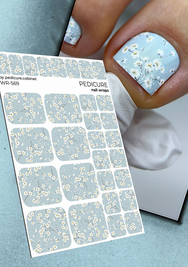 Wrap pédicure avec motif petites fleurs WR-569