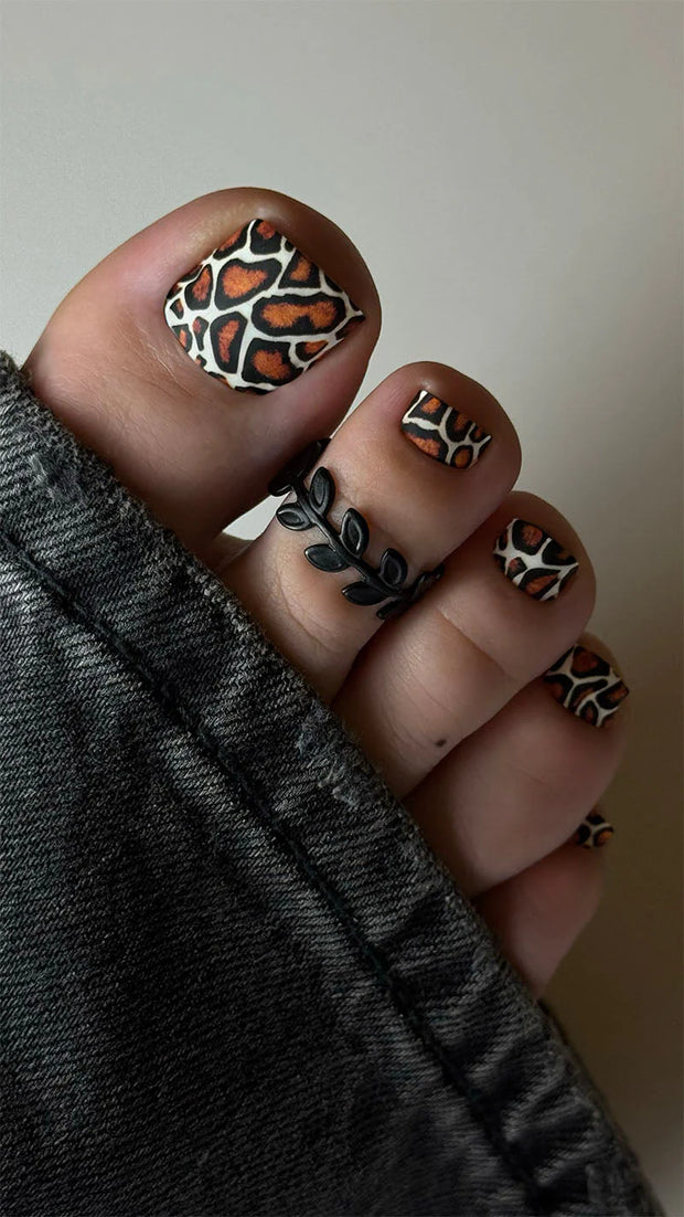 Nail wrap pédicure motif girafe WR-631
