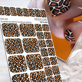 Wrap pédicure imprimé girafe WR-631