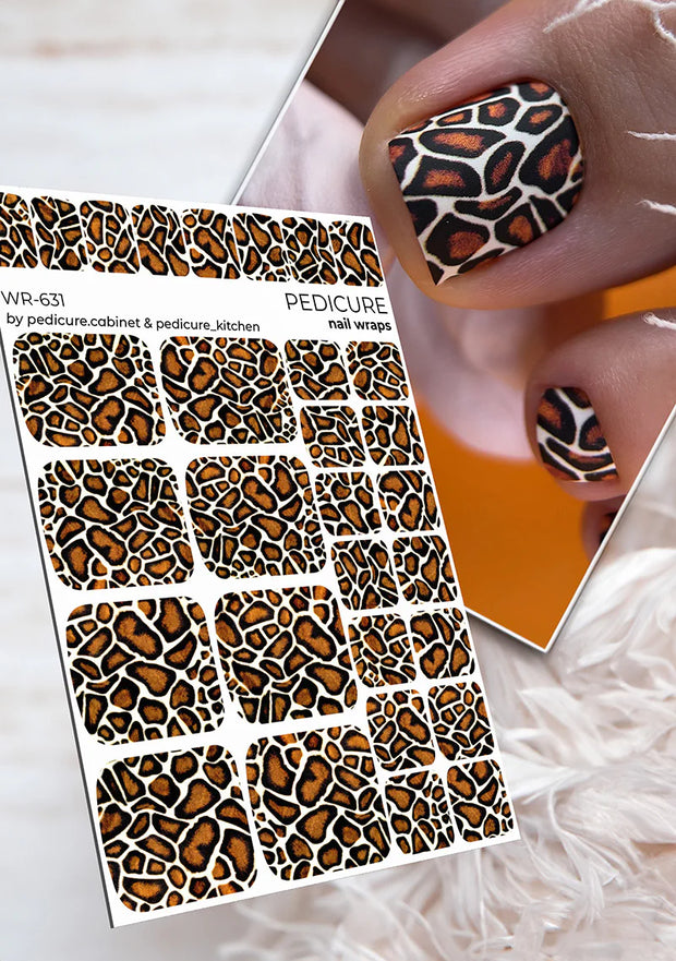 Wrap pédicure imprimé girafe WR-631