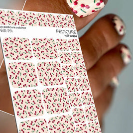Wrap pédicure motif cerises WR-751