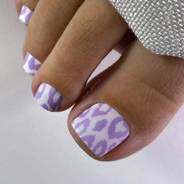 Nail wrap pédicure léopard lilas WR-984