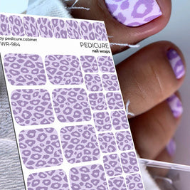 Wrap pédicure léopard monochrome lilas WR-984