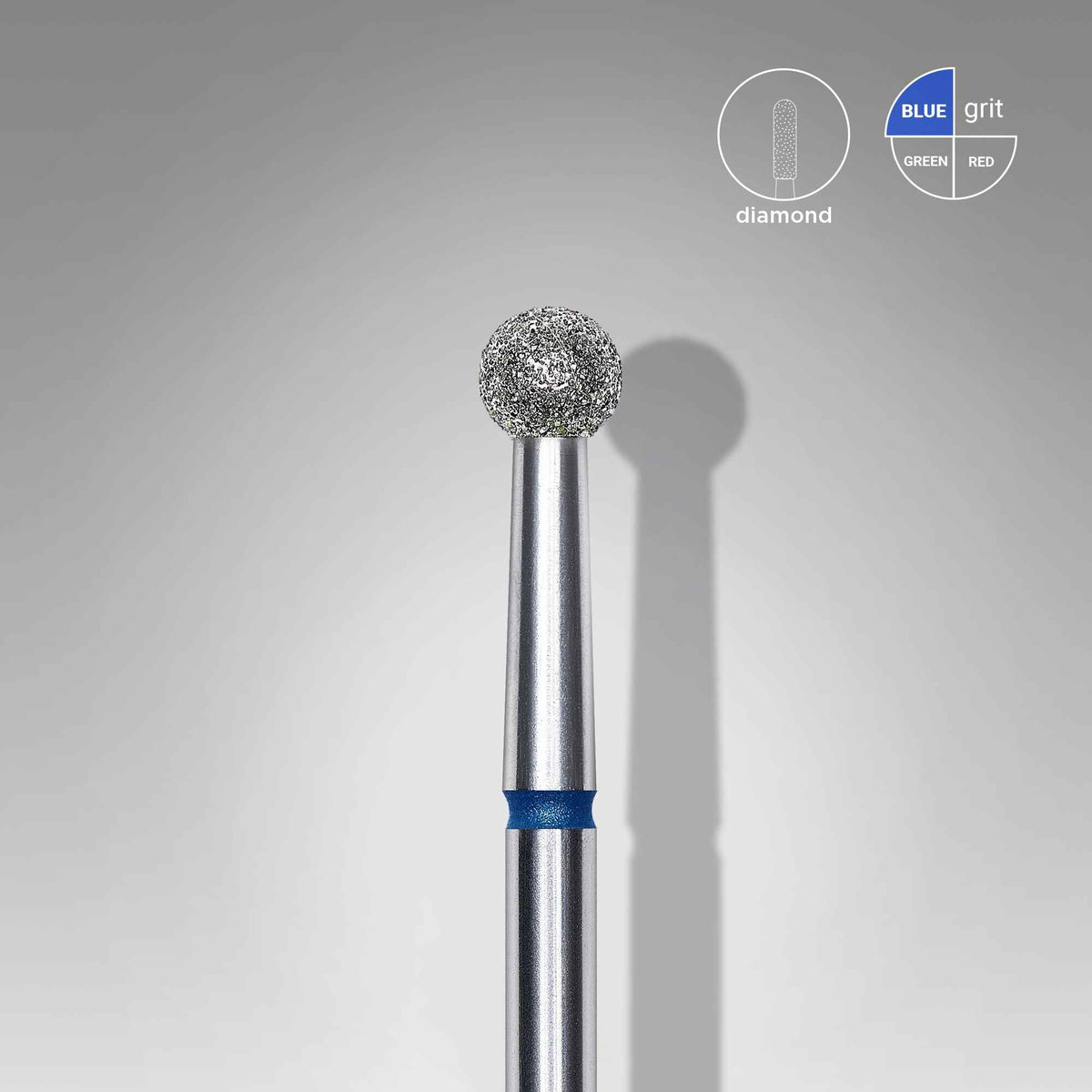 Embout diamanté boule grain bleu 3,5 mm - Staleks