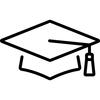 Icône chapeau de remise de diplôme – formation Maison Manucure