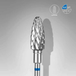 Embout en carbure, « maïs », bleu, diamètre tête 6 mm, partie active 14 mm - Staleks