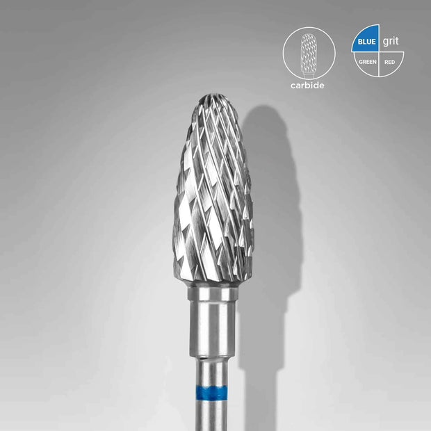 Embout en carbure, « maïs », bleu, diamètre tête 6 mm, partie active 14 mm - Staleks